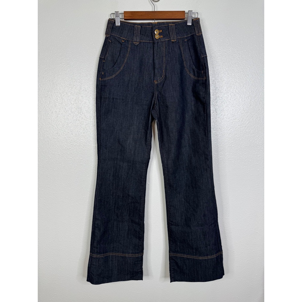 Pilcro Anthropologie Dark Wash High Rise Wide Leg Denim Jeans Size 28